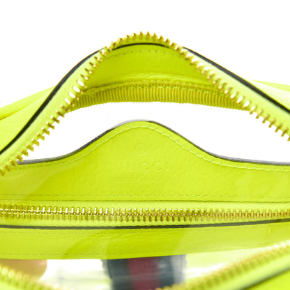Gucci Vinyl Web Mini Ophidia Transparent Shoulder Bag Yellow Fluo 6 of 8