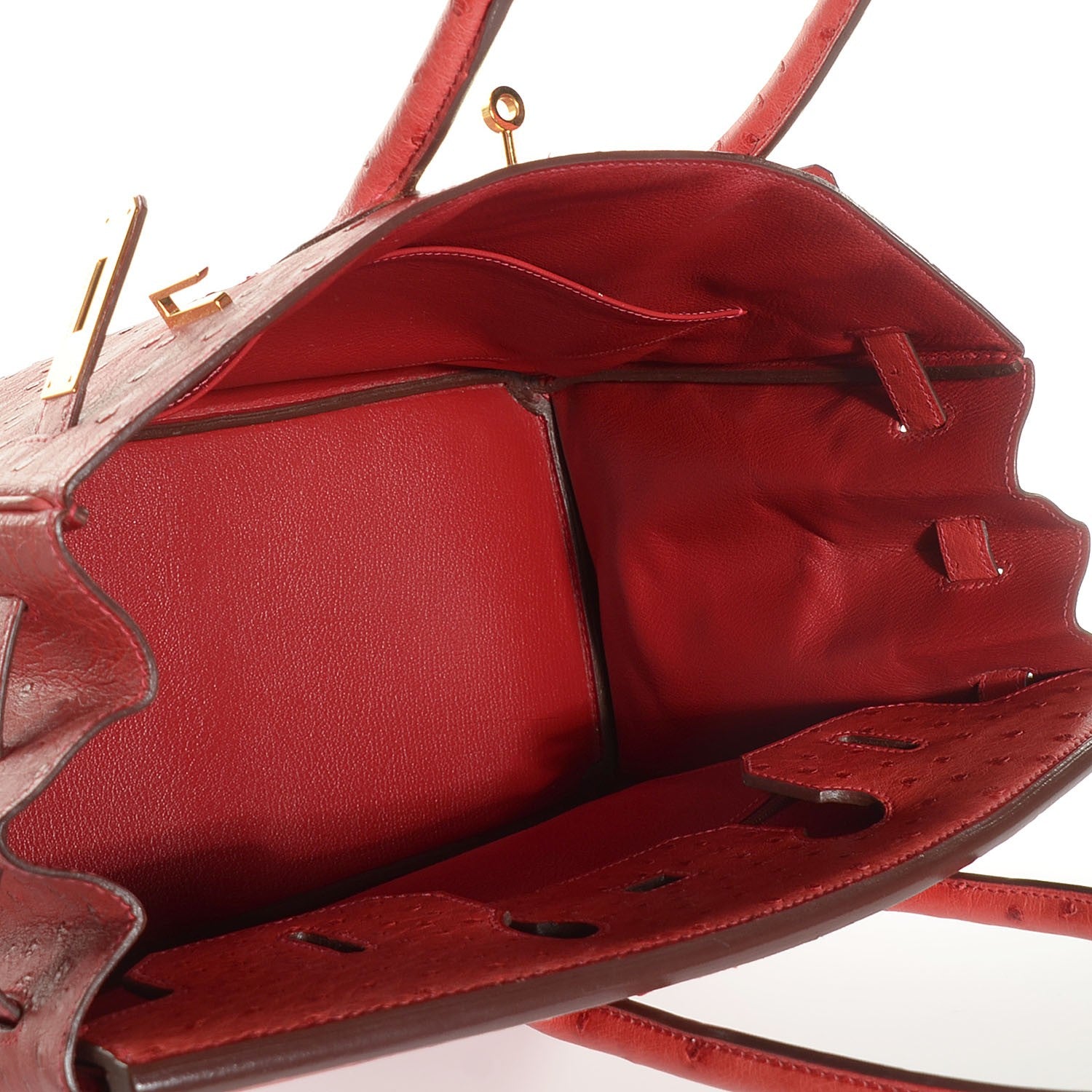 Hermes Ostrich Birkin 35 Rouge Vif 8 of 27