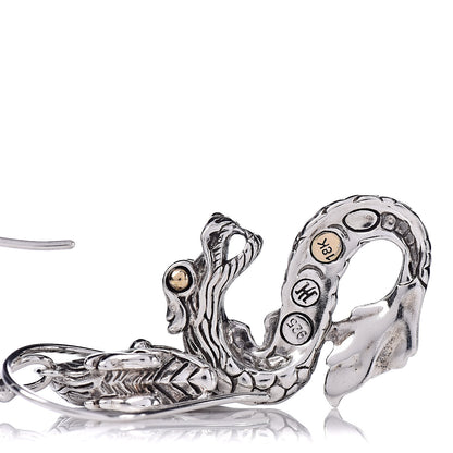John Hardy Sterling Silver 18K Yellow Gold Naga Dragon Drop Earrings 4 of 4