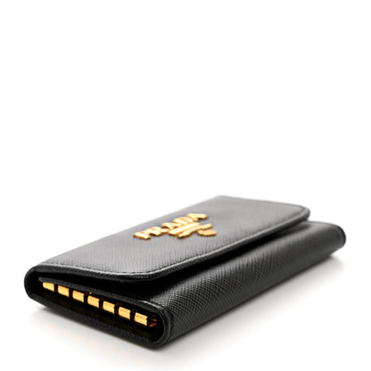 Prada Saffiano Metal 6 Key Holder Black 4 of 7