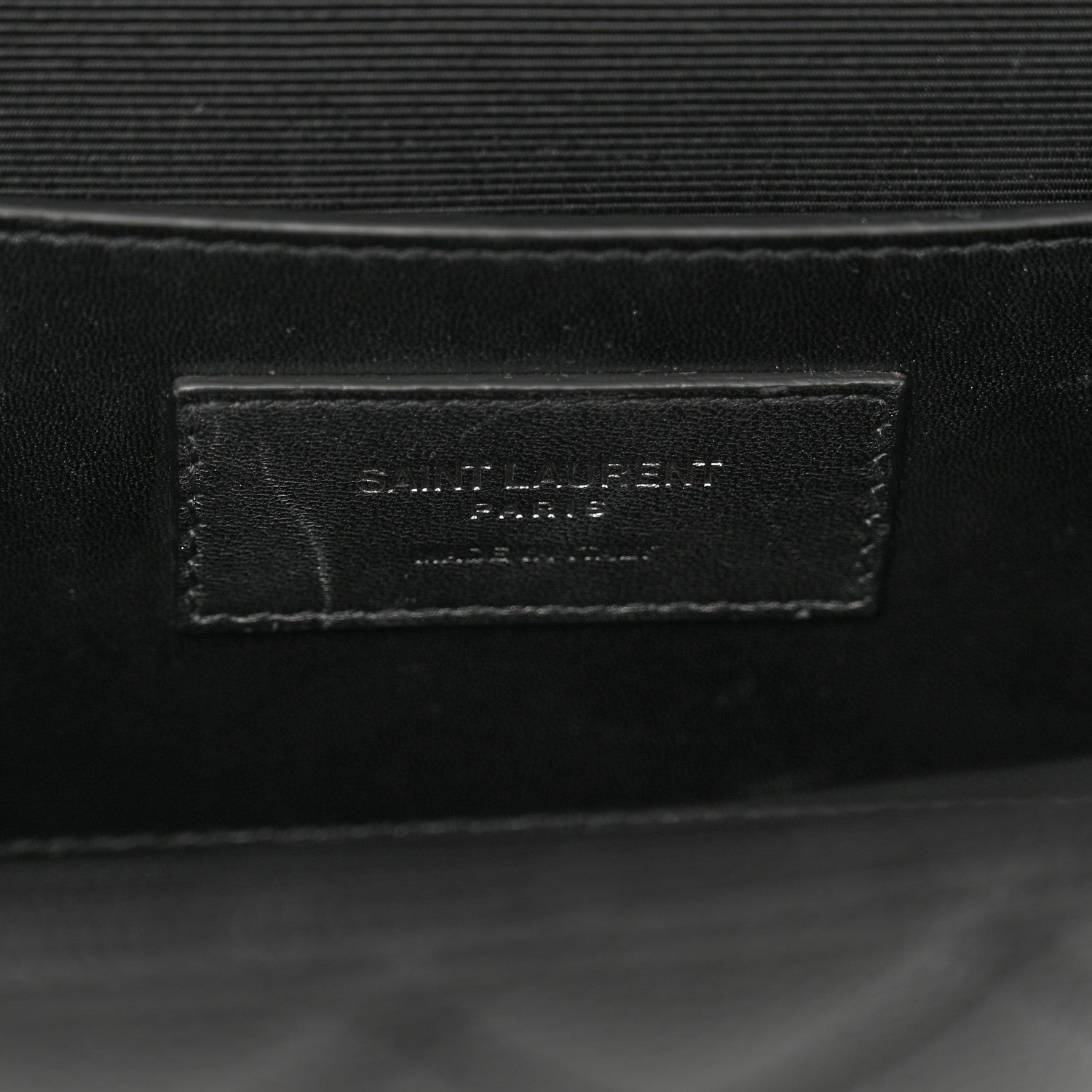 Saint Laurent Grain De Poudre Textured Mixed Matelasse Triquilt Medium Monogram Monochrome Satchel Black 7 of 9