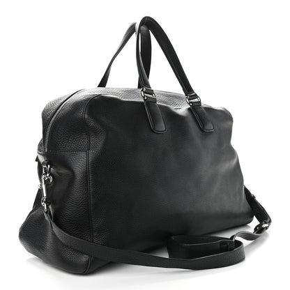 Gucci Pebbled Calfskin Soho Carry On Duffle Black 2 of 16