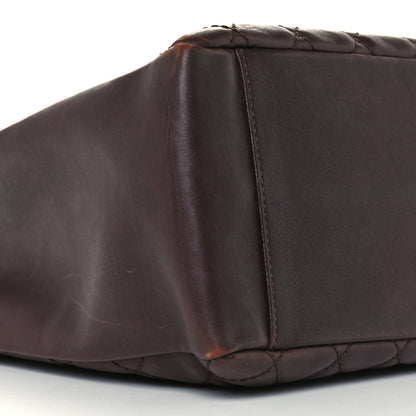 Chanel Calfskin Quilted Grand Shopping Tote GST Dark Brown 8 of 9
