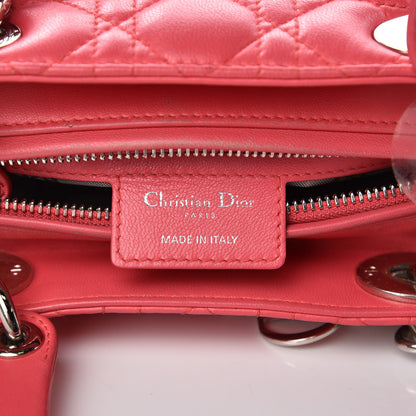 Christian Dior Lambskin Cannage Medium Lady Dior Pink 6 of 17