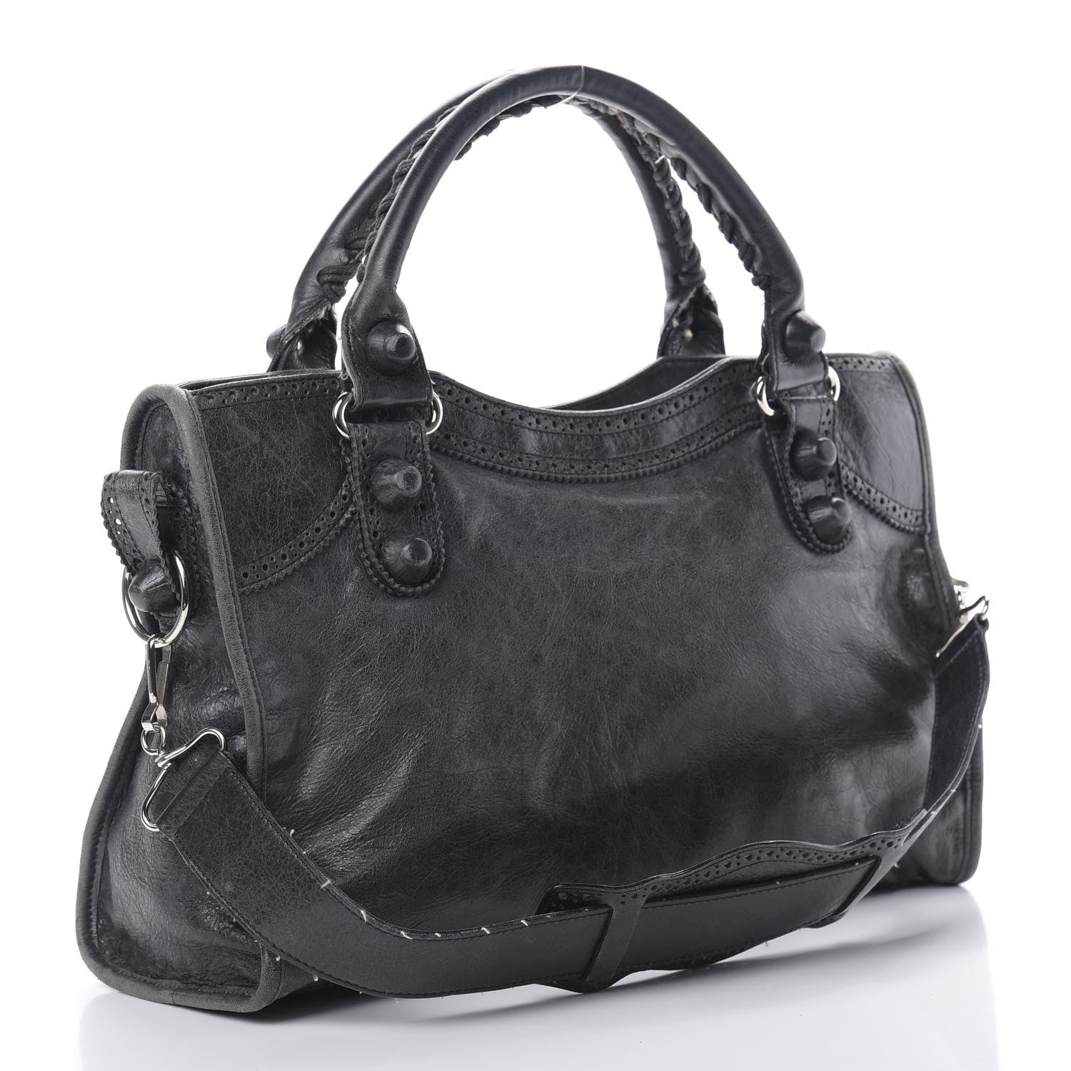 Balenciaga Agneau Giant Brogues Hardware City Black 3 of 19