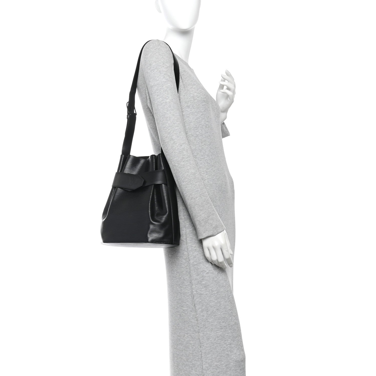 Louis Vuitton Epi Sac D'epaule Black 2 of 9