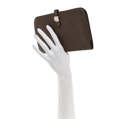Hermes Togo Dogon Duo Wallet Etoupe 2 of 12