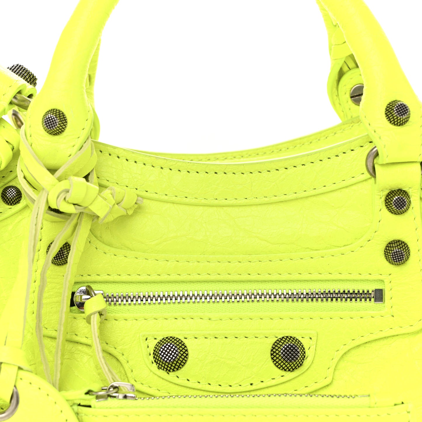 Agneau Arena Neo Cagole Handbag XS Fluo Yellow