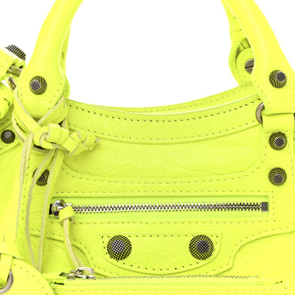 Balenciaga Agneau Arena Neo Cagole Handbag XS Fluo Yellow 8 of 10