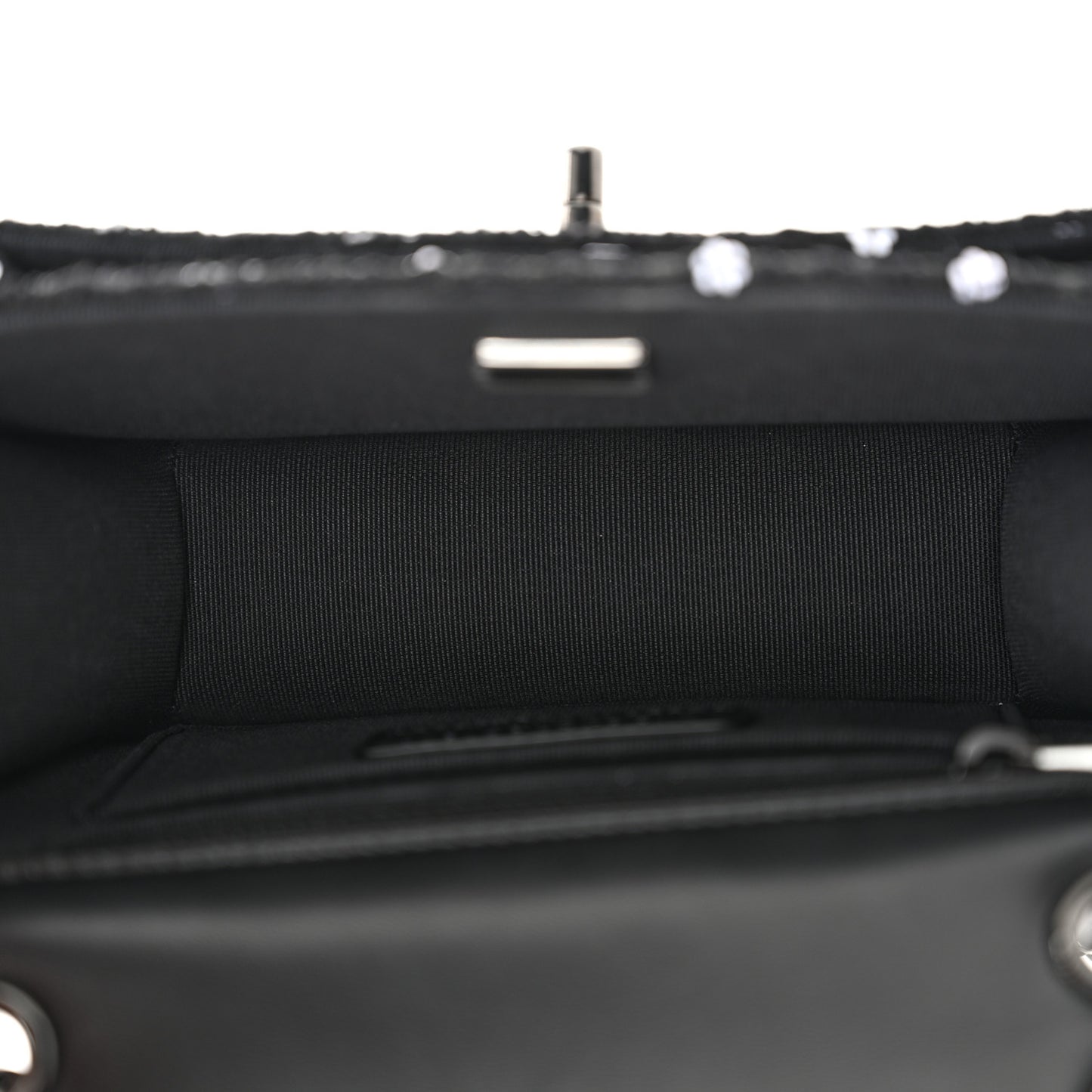 Tweed Sequin Quilted Double You Mini Flap So Black