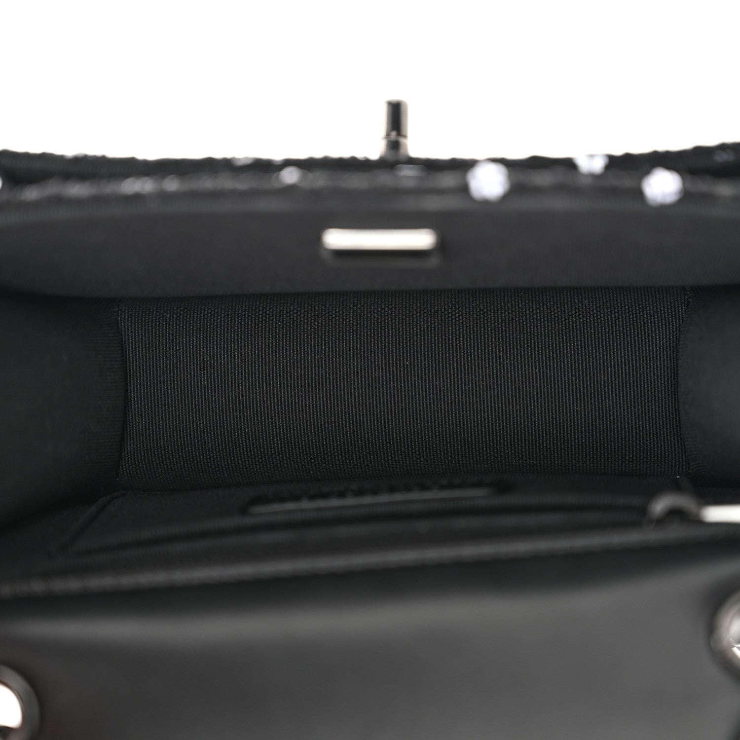 Chanel Tweed Sequin Quilted Double You Mini Flap So Black 5 of 11