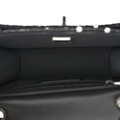 Chanel Tweed Sequin Quilted Double You Mini Flap So Black 5 of 11