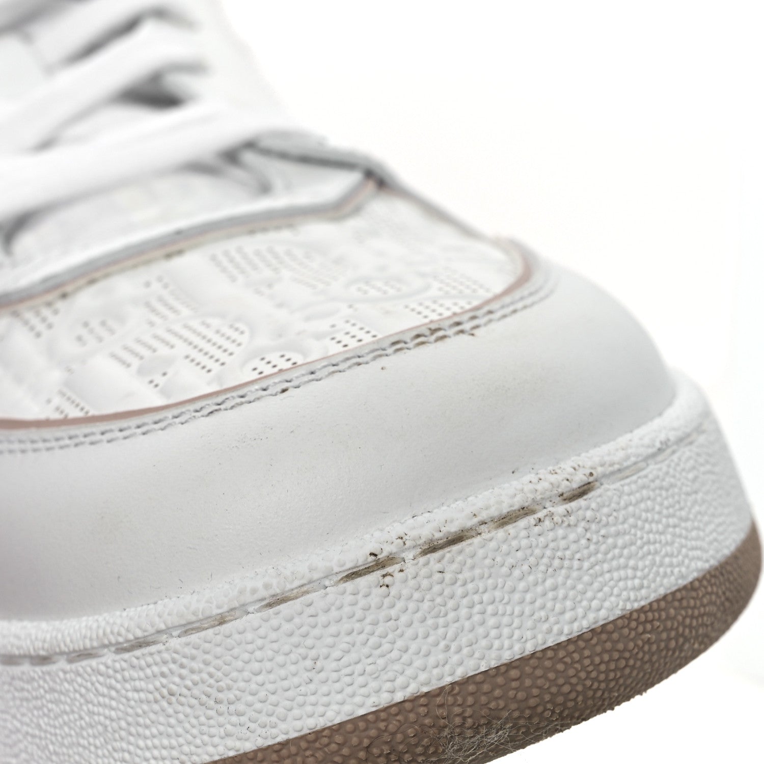 Christian Dior Calfskin Oblique Laser Perforated Dior One Low Sneakers 39 White Nude 13 of 14