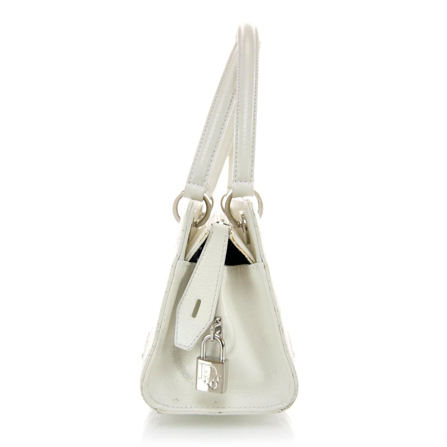 Leather Cannage East West Lady Dior White