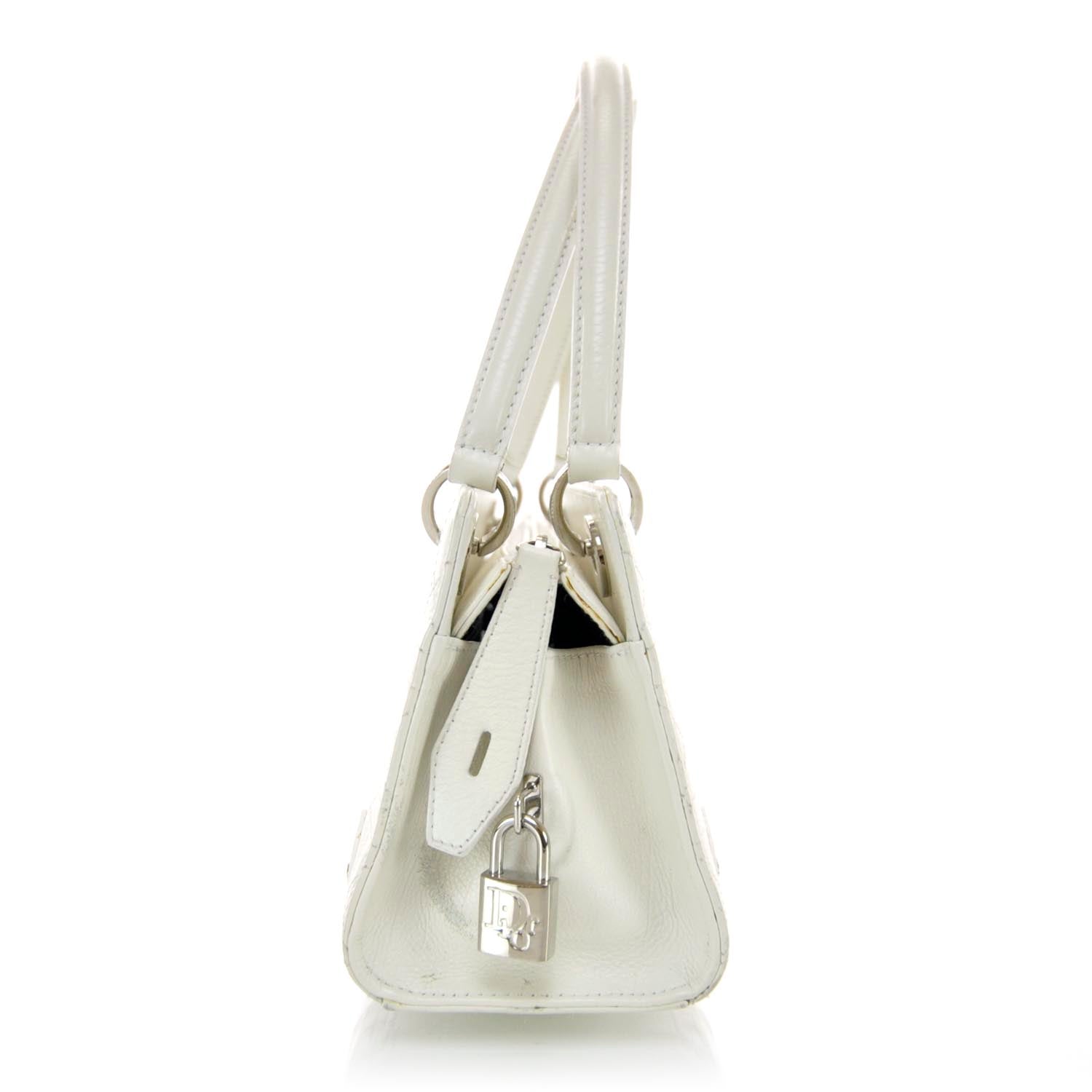 Christian Dior Leather Cannage East West Lady Dior White 6 of 11