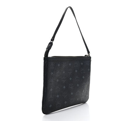 MCM Visetos Liz Shopper Tote Pouch Black 3 of 8