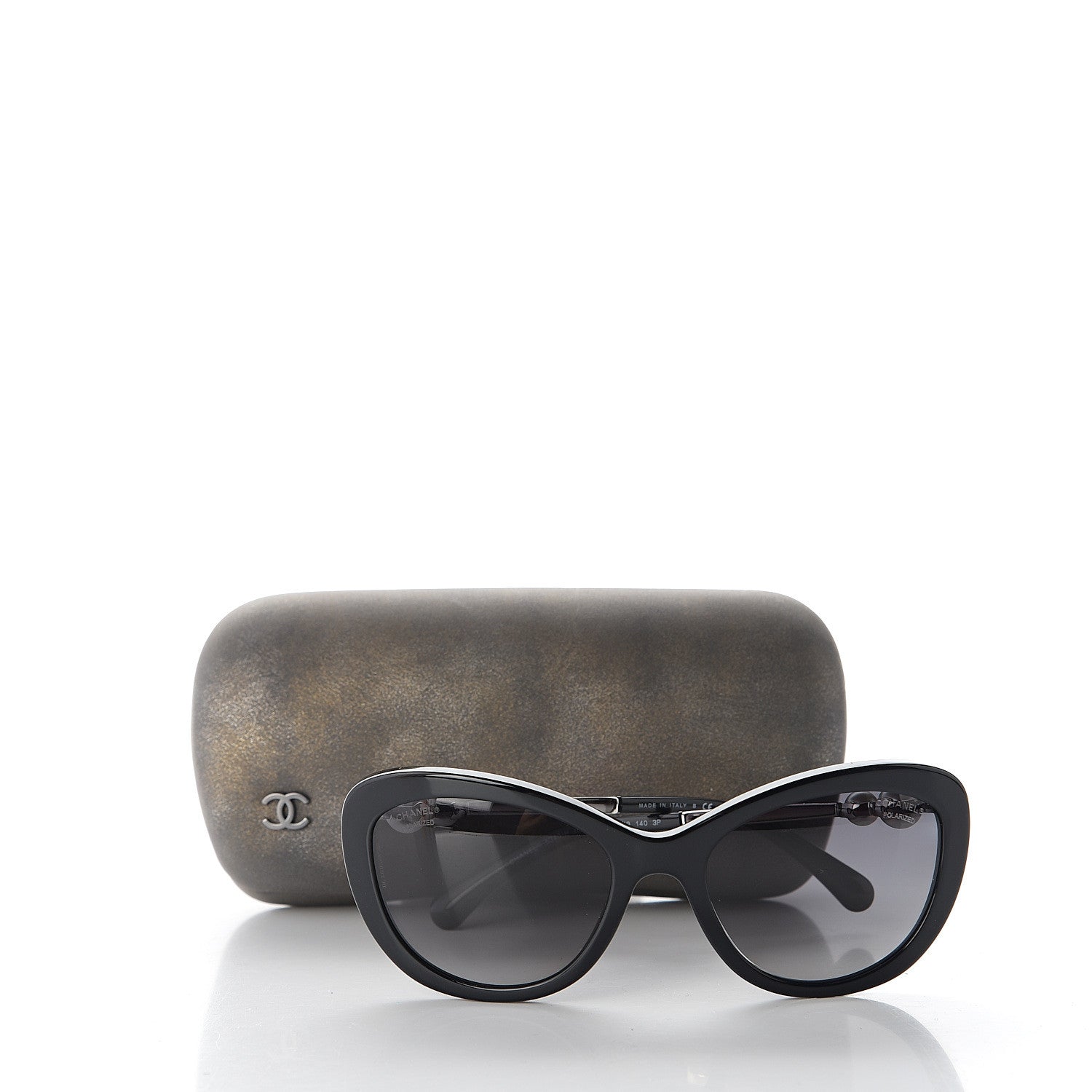 Chanel Acetate Pearl Cat Eye Sunglasses 5340-H Black 8 of 8
