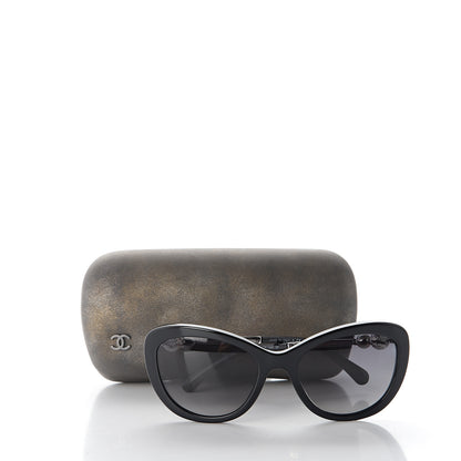 Chanel Acetate Pearl Cat Eye Sunglasses 5340-H Black 8 of 8
