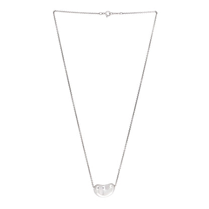 Tiffany Sterling Silver 20mm Elsa Peretti Bean Pendant Necklace 3 of 6
