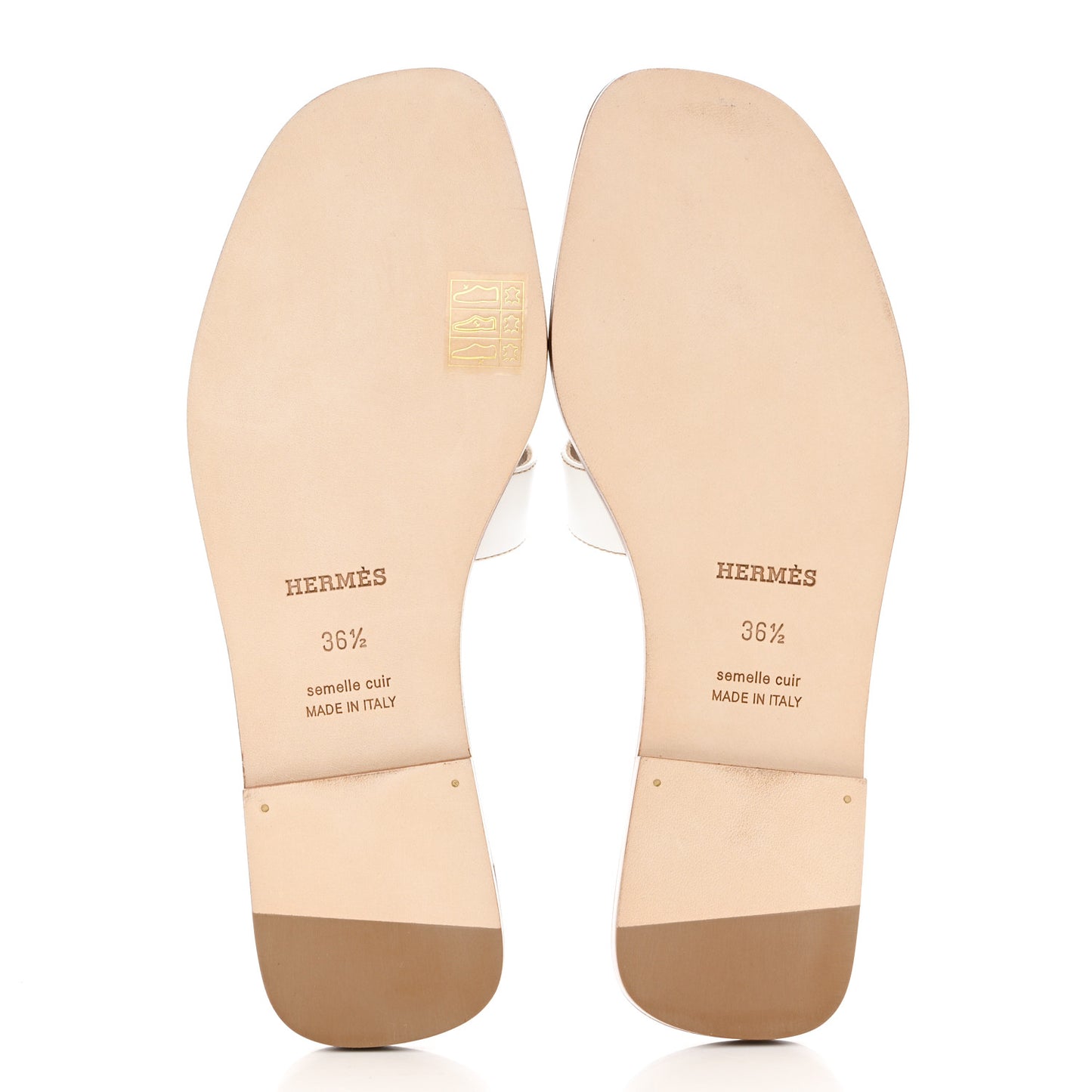 Box Calfskin Oran Sandals 36.5 White