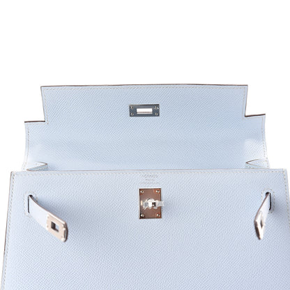 Hermes Epsom Kelly Sellier 25 Bleu Brume 10 of 32