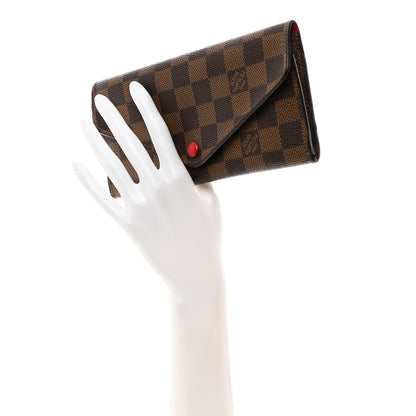 Louis Vuitton Damier Ebene Josephine Wallet Red 2 of 7