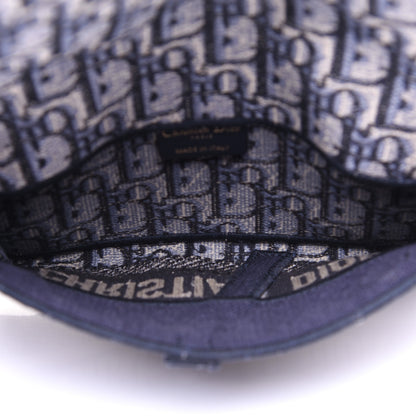 Christian Dior Oblique Slim Saddle Pouch Blue 10 of 17