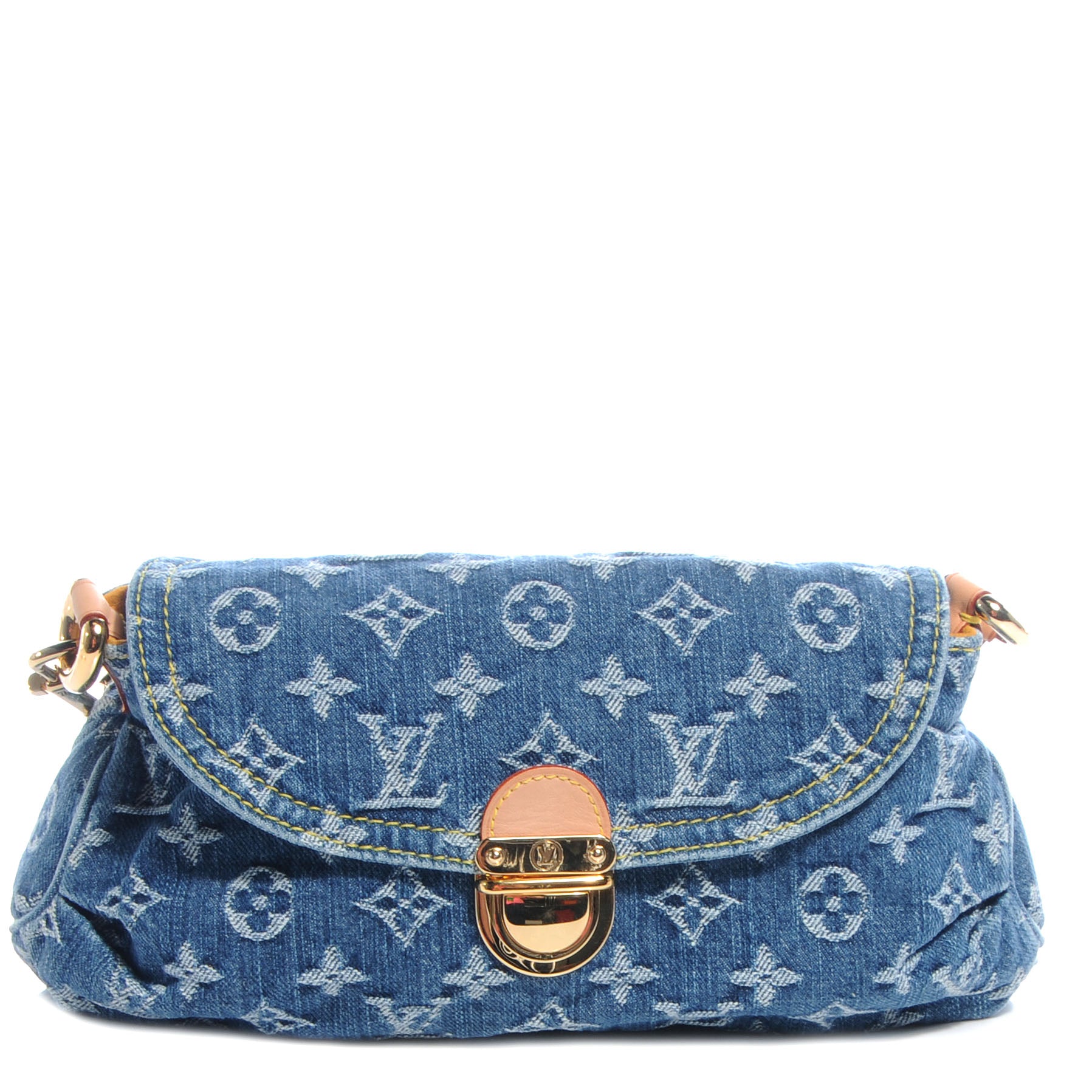 Louis Vuitton Monogram Denim Mini Pleaty Blue 1 of 7