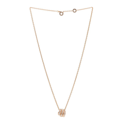 Bulgari 18K Rose Gold Diamond Serpenti Viper Pave Pendant Necklace 3 of 4