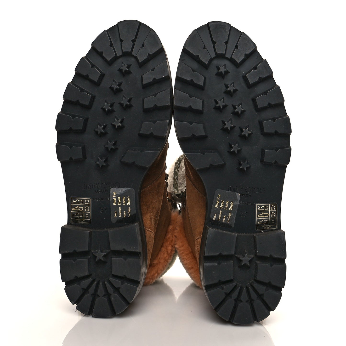 Suede Shearling Eshee Hiking Boots 37 Clove Nutmeg Mix