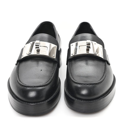 Hermes Calfskin Womens Hot Loafer 37 Black 3 of 10