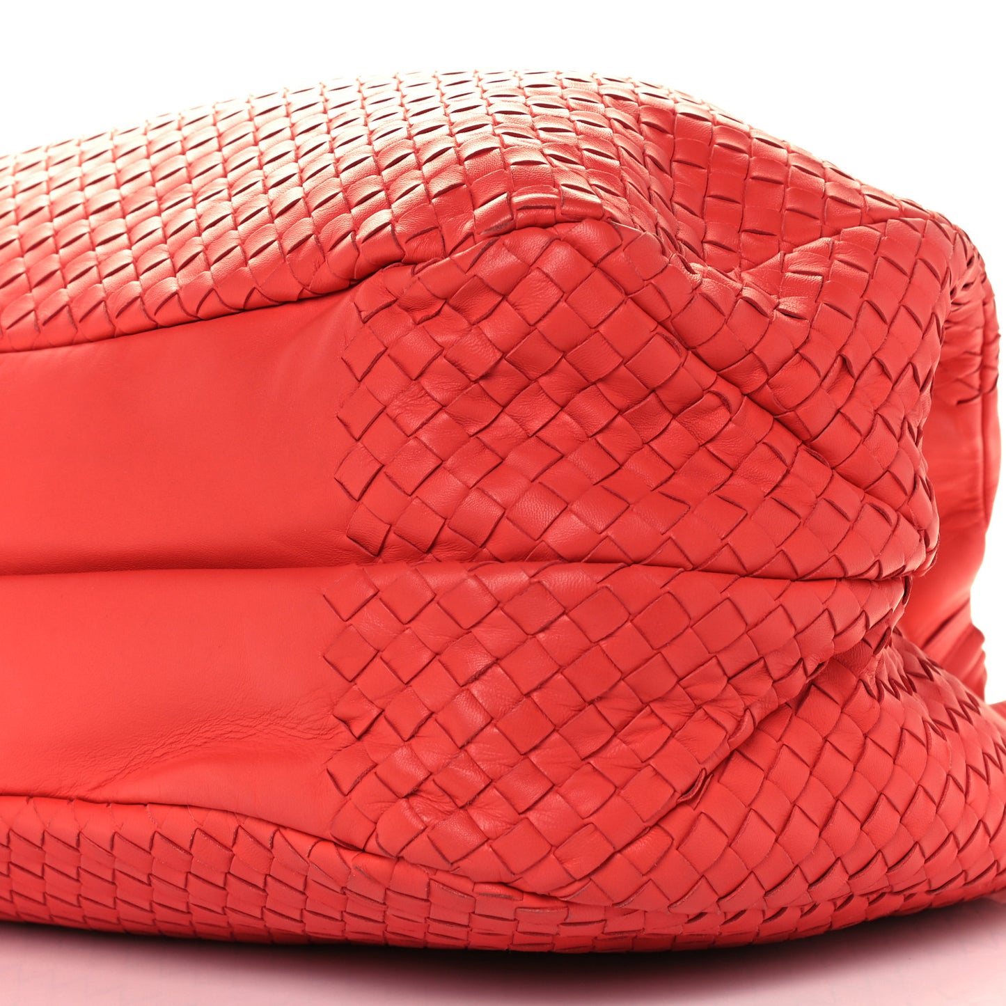 Nappa Intrecciato Large Campana Hobo Corniola