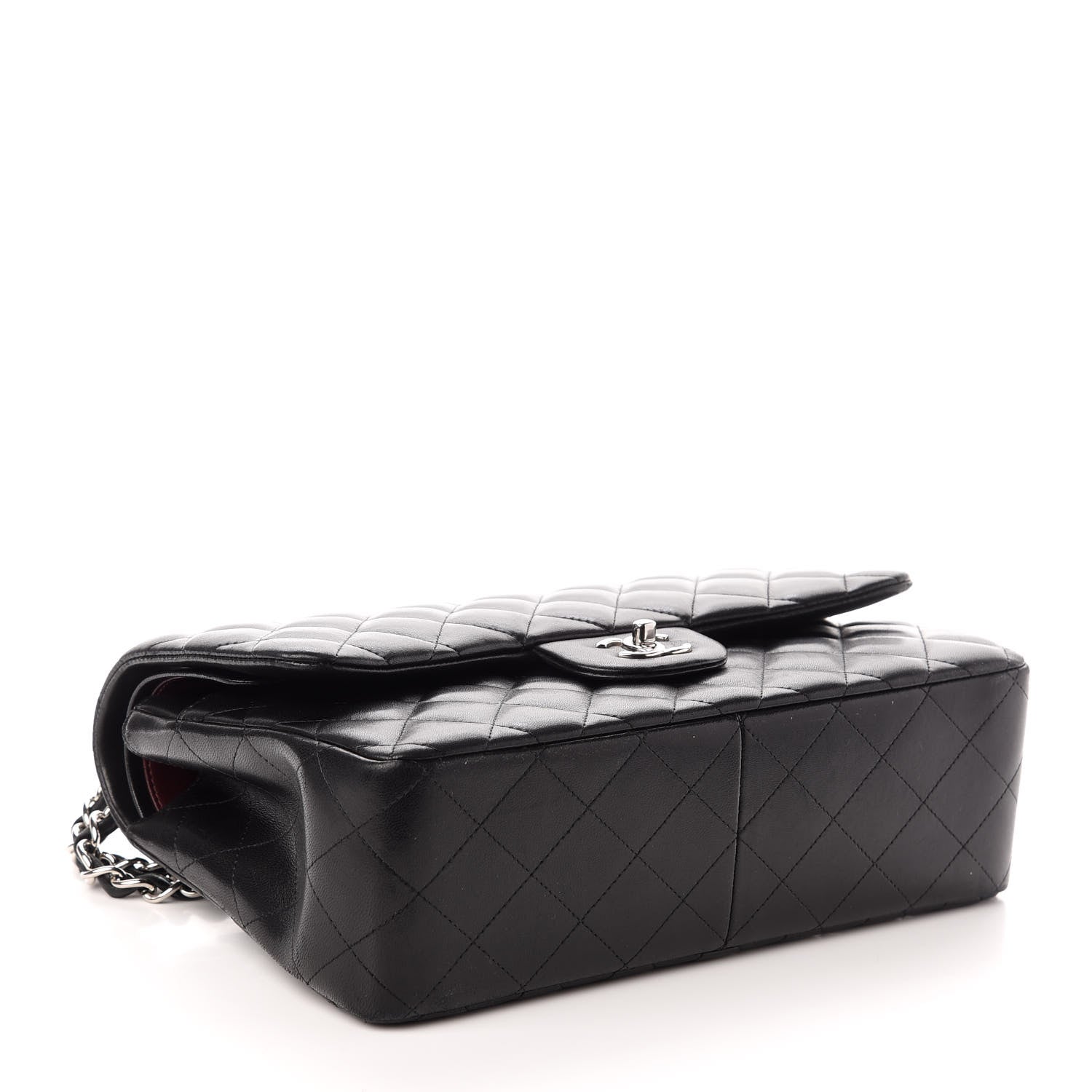 Chanel Lambskin Quilted Jumbo Double Flap Black 4 of 9