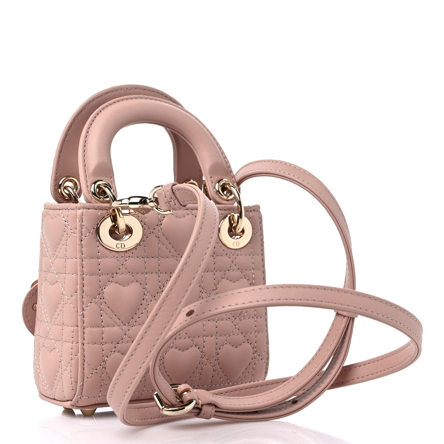 Christian Dior Lambskin Cannage Micro DiorAmour Lady Dior Pink 2 of 8