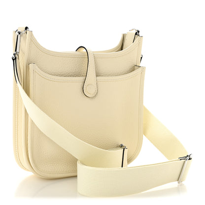 Hermes Taurillon Clemence Evelyne 23 Poche III Cream 2 of 10