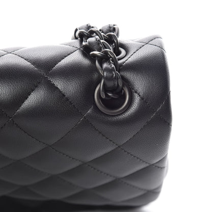 Chanel Lambskin Quilted Jumbo Double Flap So Black 13 of 25