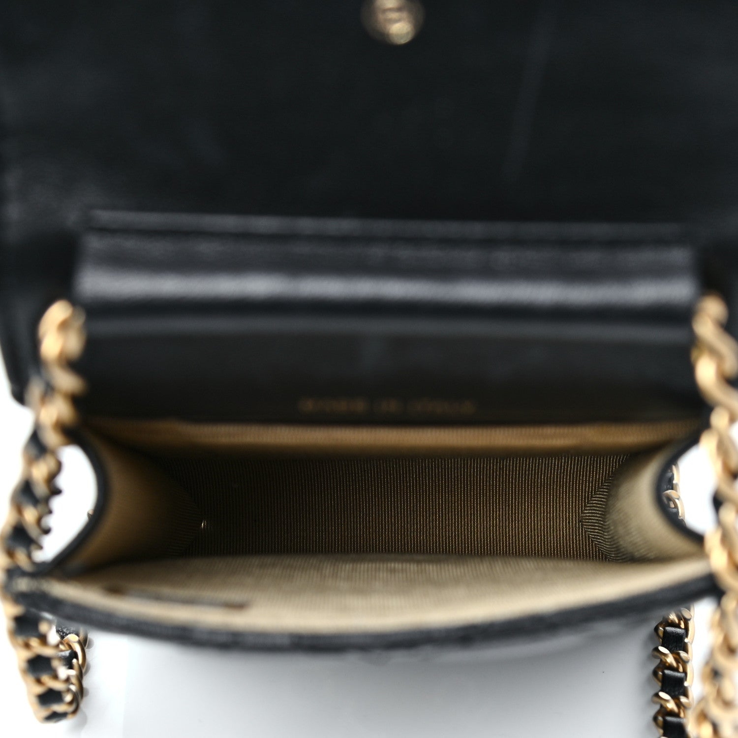 Chanel Lambskin Quilted Lucky Charm Phone Holder Black 4 of 11