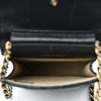 Chanel Lambskin Quilted Lucky Charm Phone Holder Black 4 of 11