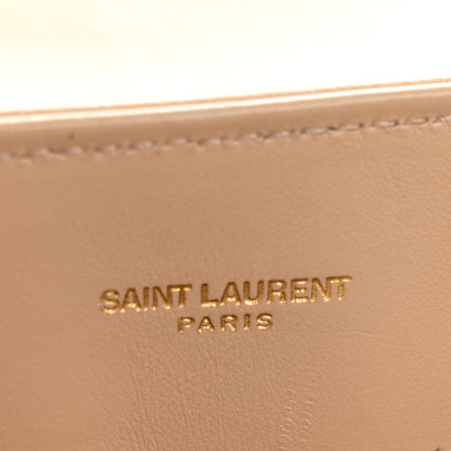 Saint Laurent Calfskin Y Quilted Monogram Medium Loulou Chain Satchel Nude Powder 11 of 13