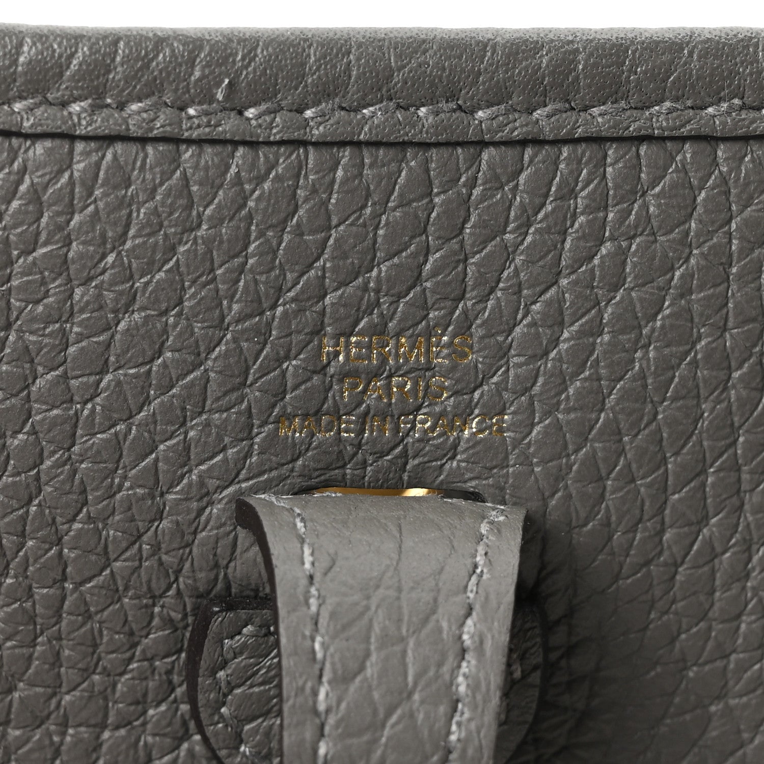 Hermes Taurillon Clemence Evelyne TPM Gris Meyer 6 of 11