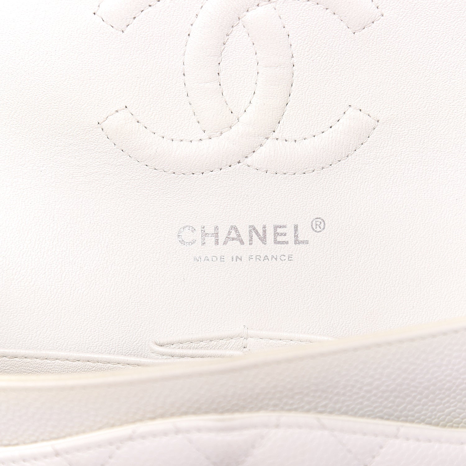 Chanel Caviar Quilted Medium Double Flap White 5 of 16