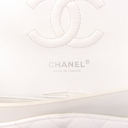 Chanel Caviar Quilted Medium Double Flap White 5 of 16