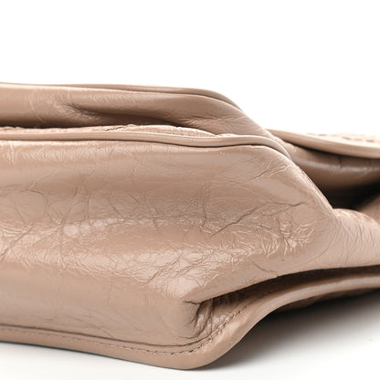 Saint Laurent Crinkled Calfskin Matelasse Monogram Medium Niki Chain Satchel Gold Sand 11 of 11