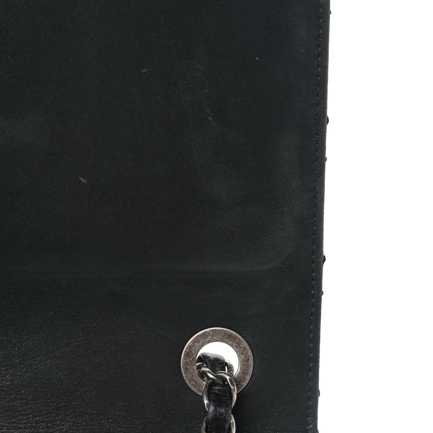 Glazed Calfskin Quilted Medium Day Trip Flap Black