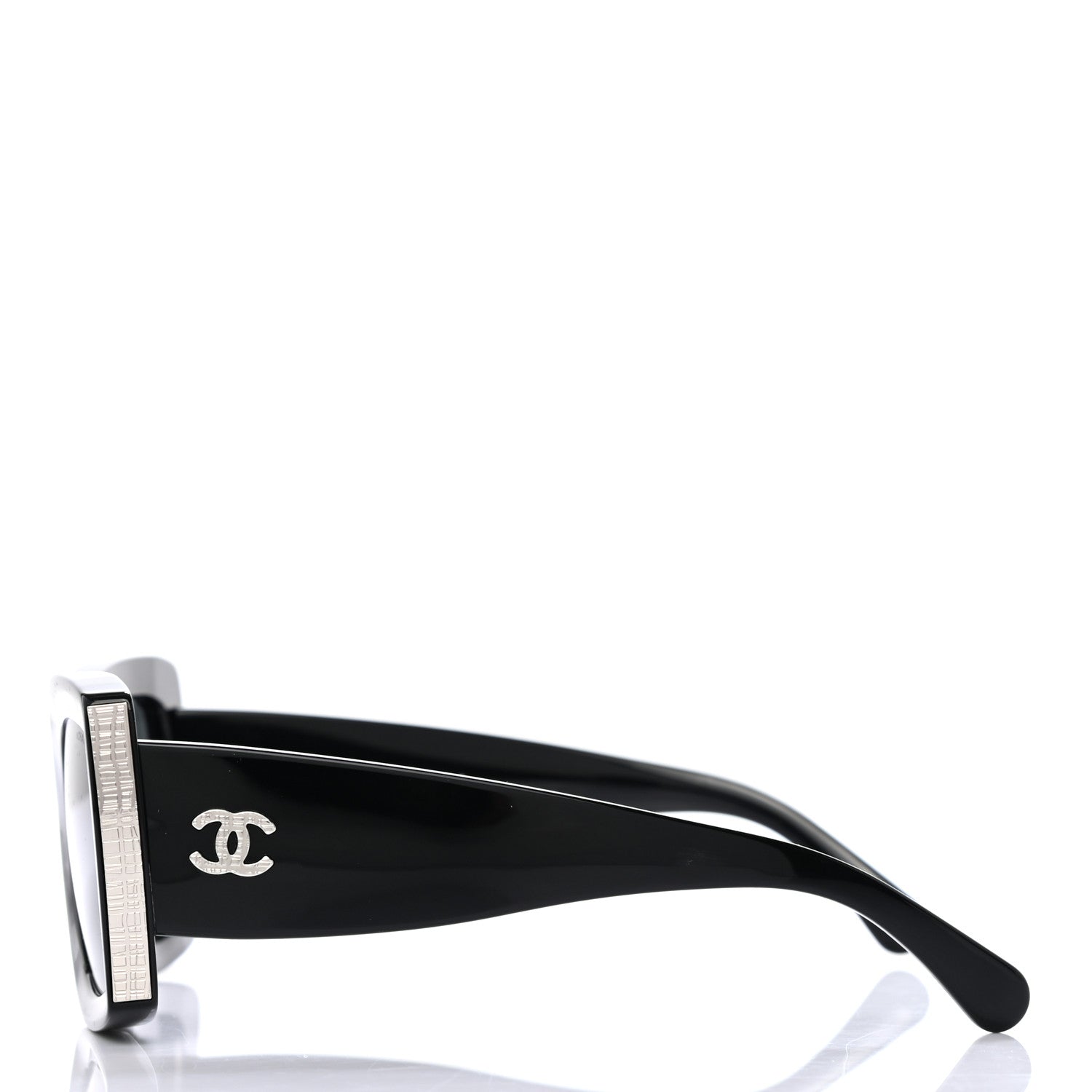 Chanel Acetate Rectangle Sunglasses 5435 Black 3 of 7