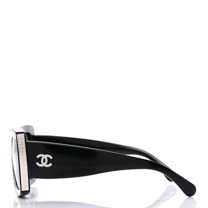 Chanel Acetate Rectangle Sunglasses 5435 Black 3 of 7