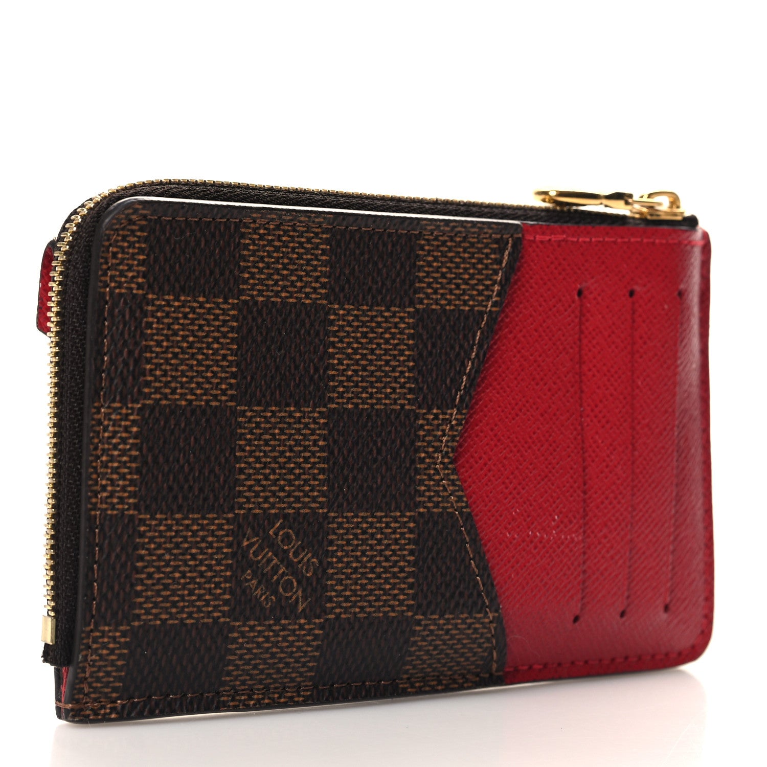 Louis Vuitton Damier Ebene Recto Verso Card Holder Red 3 of 6