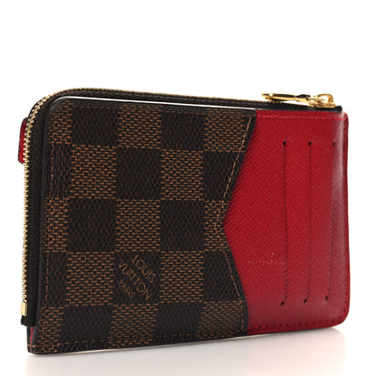 Louis Vuitton Damier Ebene Recto Verso Card Holder Red 3 of 6