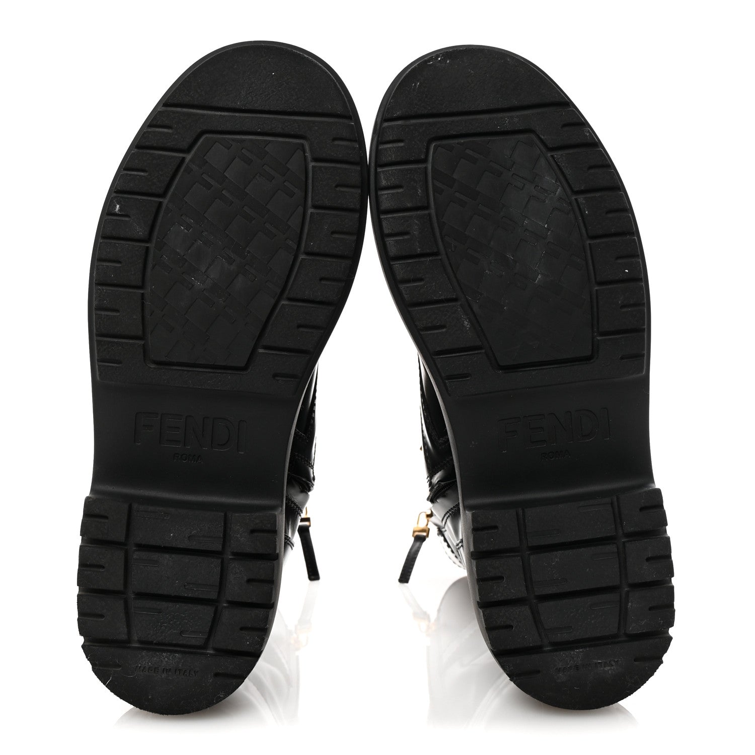 Fendi Vitello Abrasivato Fendigraphy 50mm Biker Boots 39.5 Black 6 of 8