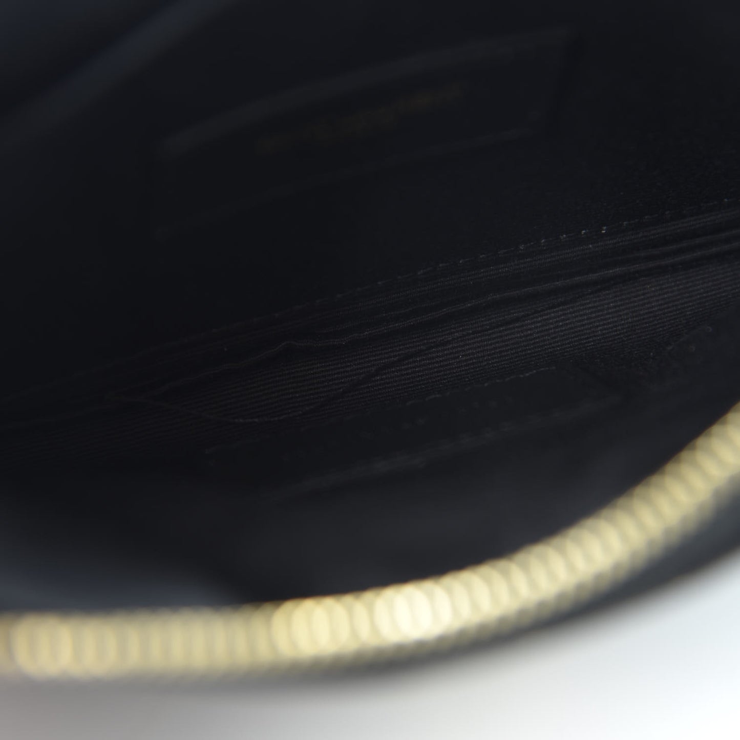 Grain De Poudre Chevron Monogram Bill Pouch Black